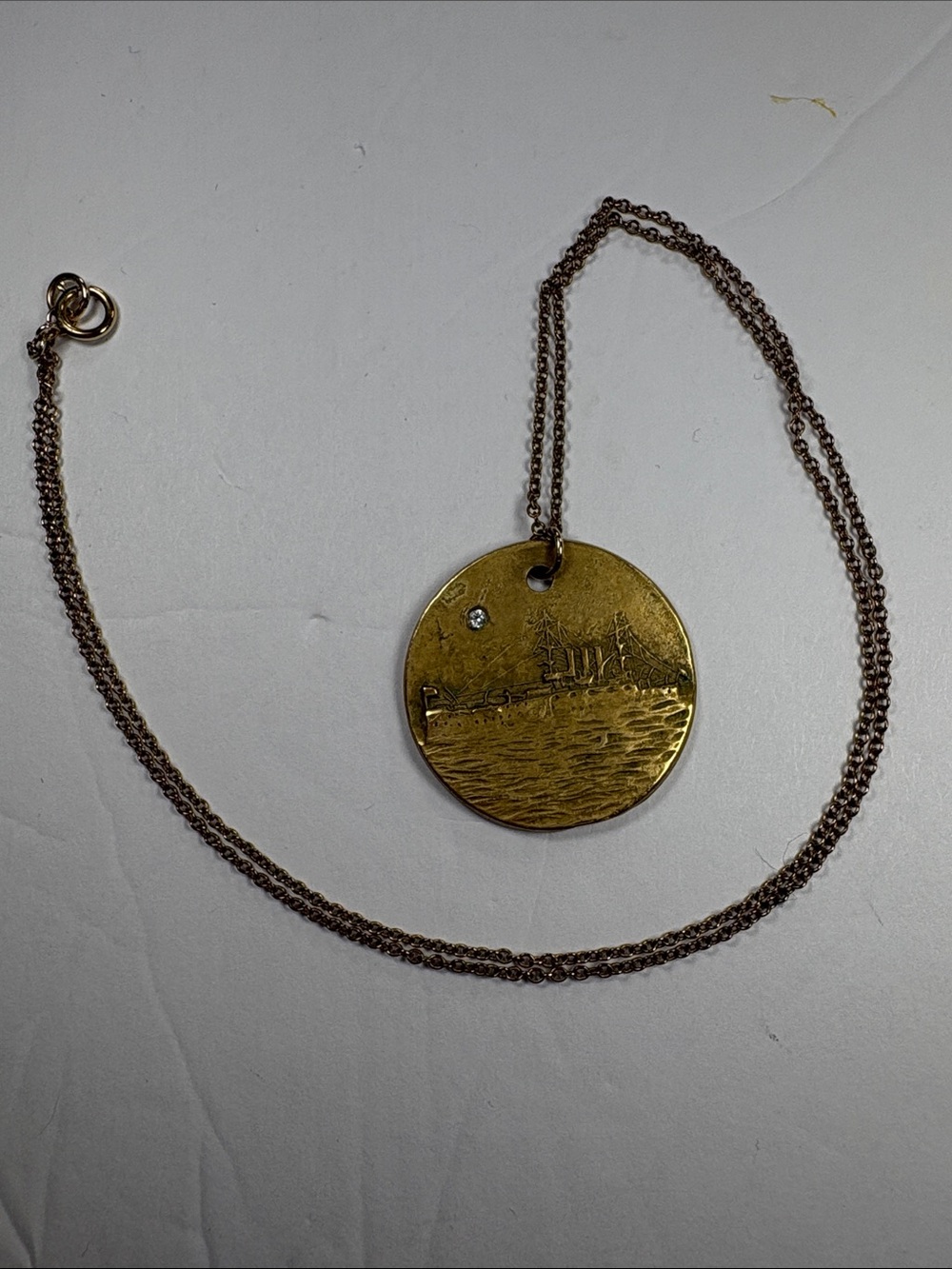 Gold Disc Pendant Necklace - Women Jewelry
